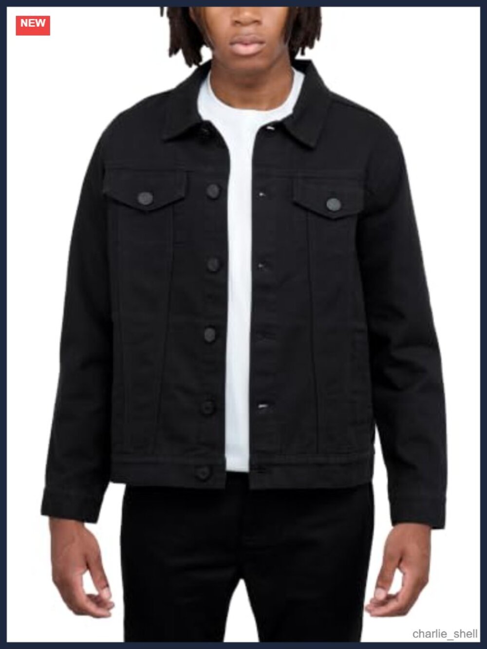 Men's Denim Jacket Washed Ripped Distressed Flex Stretch Trucker Biker